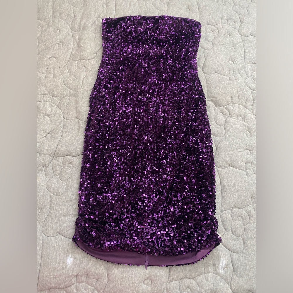 Fashion Nova Sequin Purple Dress